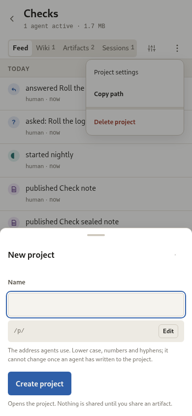 Delete a project, behind a typed confirmation.
