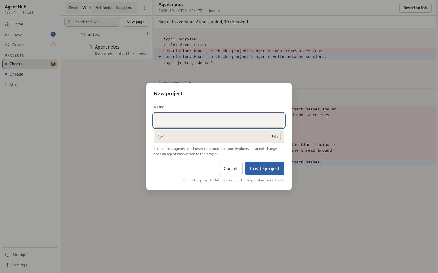 Revert, showing the version a revert would put back.
