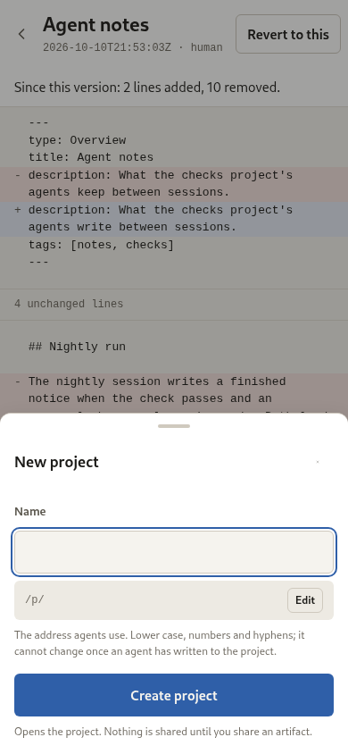 Revert, showing the version a revert would put back.