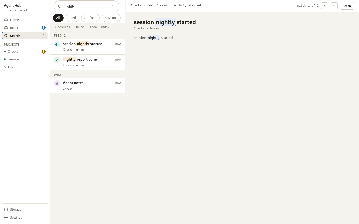 Search results at desktop width, grouped by family.