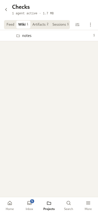 A project wiki with its page tree.